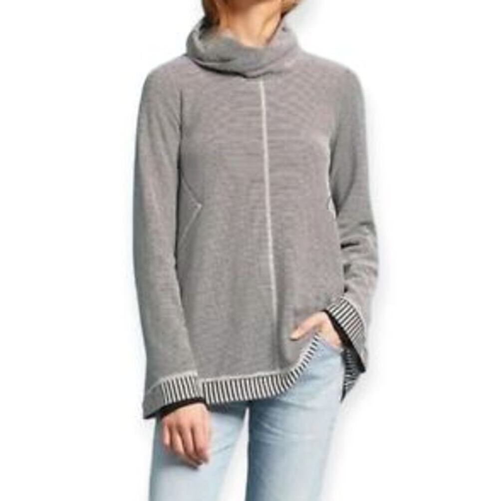 Maeve Tal Striped Funnel Neck Sweater Anthropologie (Size XS)